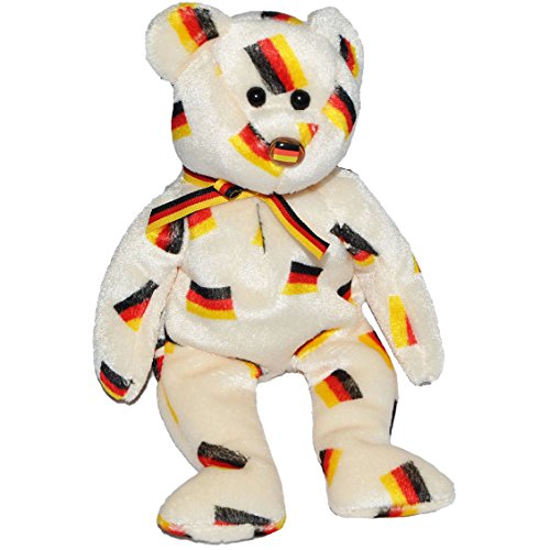 alles-meine.de GmbH Plüschtier - Ty - Teddybär Deutschland - Bean Bag Bär - Deutscher Plüschteddy Deutschlandbär Fan - deutsche Geburtstag zum Jubiläum - Sammelfigur - Fahne/FL.. von alles-meine.de GmbH