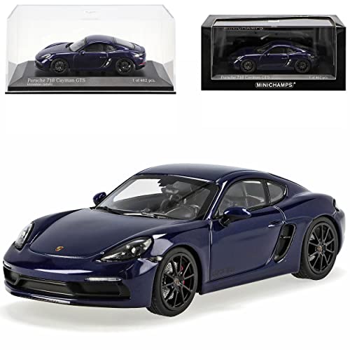 alles-meine.de GmbH Porsche 718 Cayman 982 GTS Coupe Blau Metallic Ab 2016 limitiert 402 Stück weltweit 1/43 Minichamps Modell Auto mit individiuellem Wunschkennzeichen von alles-meine.de GmbH