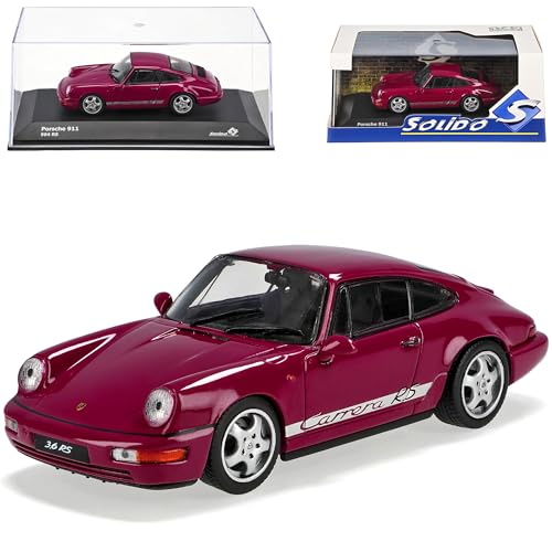 alles-meine.de GmbH Porsche 911 964 RS Coupe Star Ruby Rot 1988-1994 1/43 Solido Modell Auto mit individiuellem Wunschkennzeichen von alles-meine.de GmbH