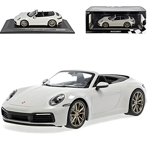 alles-meine.de GmbH Porsche 911 992 4S Cabrio Grau Neue Generation Ab 2019 1/18 Minichamps Modell Auto mit individiuellem Wunschkennzeichen von alles-meine.de GmbH