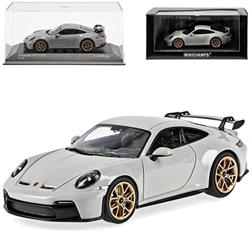 alles-meine.de GmbH Porsche 911 992 GT3 Coupe Grau Neue Generation Ab 2019 1/43 Minichamps Modell Auto mit individiuellem Wunschkennzeichen von alles-meine.de GmbH