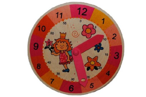 alles-meine.de GmbH Prinzessin - Uhr LERNSPIEL/aus Holz - KINDERUHR LERNUHR Holz HOLZUHR Fee Minuten Anzeige von alles-meine.de GmbH