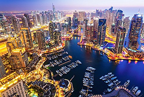 alles-meine.de GmbH Puzzle 1000 Teile - Dubai bei Nacht - Vereinigte Arabische Emirate VAE - Emirat - Stadt - City - Hochhäuser/Wolkenkratzer - Urlaub Städtereise - Reisen - We.. von alles-meine.de GmbH