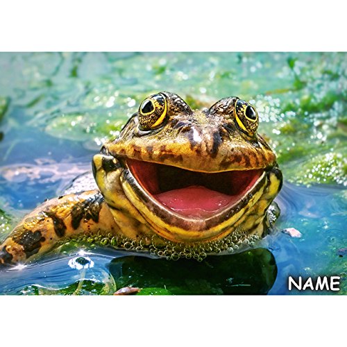 alles-meine.de GmbH Puzzle 500 Teile - Green & Fun - inkl. Name - Frosch im Teich - Kröte Unke - Lurch - lustiges Bild - Tiere im Wald - See - Tier - Tierkinder/Tierpuzzle - .. von alles-meine.de GmbH