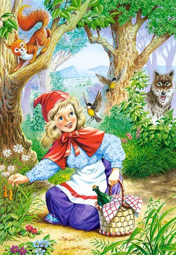 alles-meine.de GmbH Puzzle 60 Teile - Märchen Rotkäppchen und der böse Wolf - Brüder Grimm - Kinderpuzzle für Kinder - Märchenpuzzle Piroschka von alles-meine.de GmbH