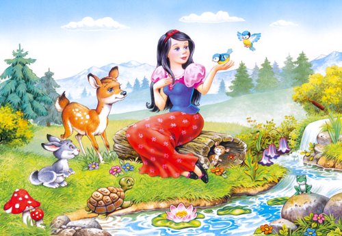 alles-meine.de GmbH Puzzle 60 Teile - Schneewittchen - Märchen Brüder Grimm - Kinderpuzzle für Kinder - REH Waldtier Prinzessin von alles-meine.de GmbH