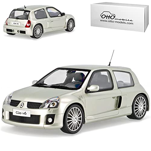 alles-meine.de GmbH Renautl Clio 2 RS Phase 1 Silber Grau Modell 1998-2004 Version 2001-2004 Nr 842 1/18 Otto Modell Auto mit individiuellem Wunschkennzeichen von alles-meine.de GmbH