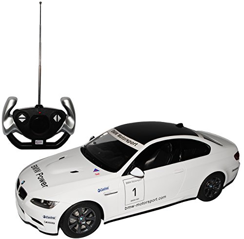 alles-meine.de GmbH Riesig B*M*W 3er E92 M3 Coupe Weiss 2005-2013 RC Funkauto - mit Beleuchtung - 1/14 Rastar Modell Auto mit individiuellem Wunschkennzeichen von alles-meine.de GmbH