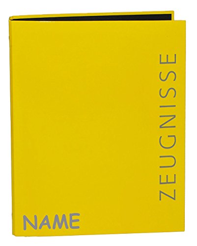 alles-meine.de GmbH Ringbuch/Sammelordner Zeugnisse incl. Namen - GELB A4 für Dokumente/Zeugnis/Zeugnisheft/Dokumentenmappe/Zeugnismappe/Zeugnisordner - Ordner Ri.. von alles-meine.de GmbH