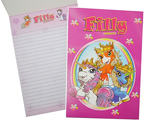 alles-meine.de GmbH Schreibblock - Filly Pferd liniert A 5 - rosa pink Kinder Kind Unicorn Einhorn - Notizblock für Kinder Mädchen - Block/Notizzettel Schule Schulanfang - Einh.. von alles-meine.de GmbH