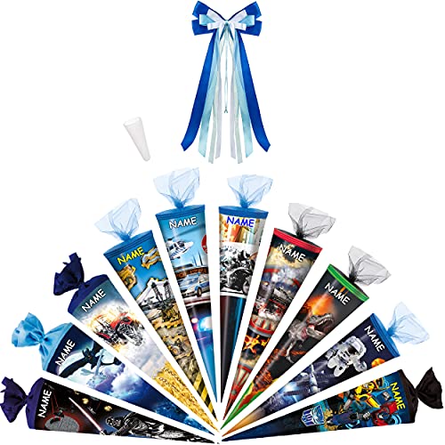 alles-meine.de GmbH Schultüte - 70 cm Motiv + Zubehör wählbar inkl. komplette Füllung + Name + Bänder Schleife + Kunststoff Spitze - rund - Zuckertüte - Tüllabschluß - Junge .. alles-meine.de GmbH Schultüte - 70 cm Motiv + Zubehör wählbar inkl. komplette Füllung + Name + Bänder Schleife + Kunststoff Spitze - rund - Zuckertüte - Tüllabschluß - Junge .. von alles-meine.de GmbH