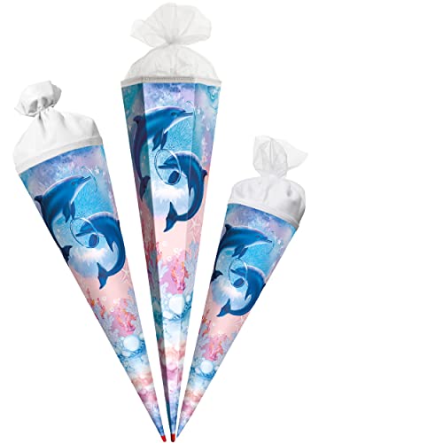 alles-meine.de GmbH Schultüte - Delfine/Unterwasser 35-100 cm Größe wählbar mit Holzspitze Zuckertüte - Tüllabschluß/Filzabschluß - eckig/rund - Mädchen - klein &.. alles-meine.de GmbH Schultüte - Delfine/Unterwasser 35-100 cm Größe wählbar mit Holzspitze Zuckertüte - Tüllabschluß/Filzabschluß - eckig/rund - Mädchen - klein &.. von alles-meine.de GmbH