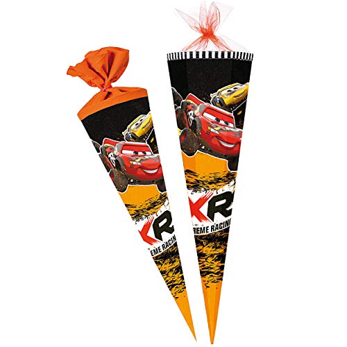 Schultüte - Cars - XRS Racing - Auto - 70 cm - rund - Filzabschluß - Zuckertüte - mit/ohne Kunststoff Spitze - Nestler - Jungen Junge - Lightning McQueen - .. von alles-meine.de GmbH