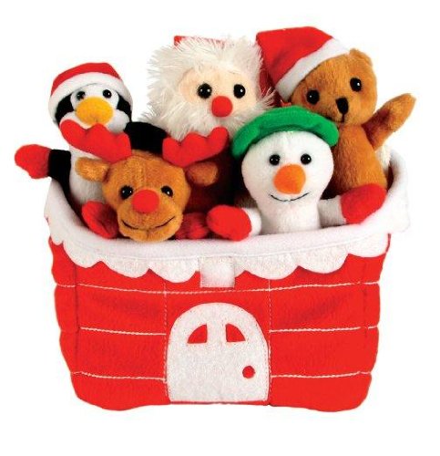 alles-meine.de GmbH Set : 6 Teile Handpuppe Weihnachtshaus Handspielpuppe Kasperlfigur Kasperle von alles-meine.de GmbH