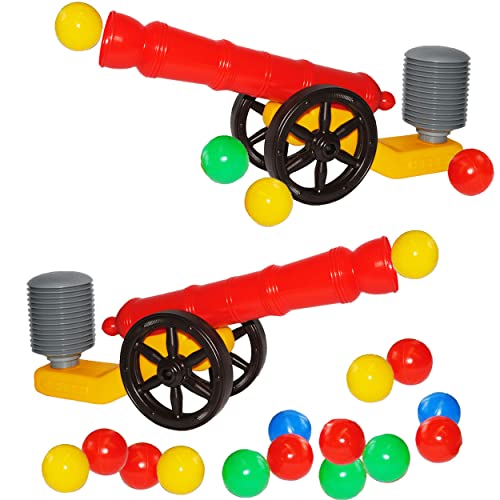 alles-meine.de GmbH Set 2 Stück - Ballkanone/Kanone - incl. 20 Bälle - wasserfest - für INNEN & AUßEN - z.B. für Bällepool/Ball/Bällebad - Bad - Spielzeugbälle - Kinderbä.. von alles-meine.de GmbH