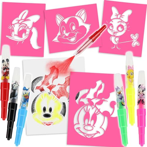 alles-meine.de GmbH Set Pustestifte/Zauberstifte + Schablonen - Minnie Maus - Kinder Air Brush Airbrush Zauberstift Blo Blow Pens Blopens Zauberstift Schablone Stiften Filzst.. von alles-meine.de GmbH