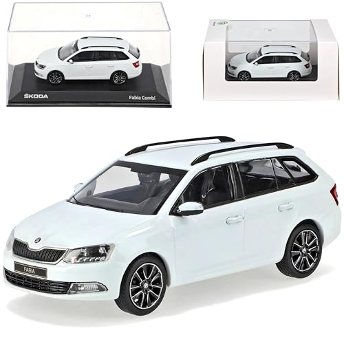 alles-meine.de GmbH Skod. Fabia III Typ NJ Kombi Laser Weiss Ab 2014 1/43 iScale Modell Auto mit individiuellem Wunschkennzeichen von alles-meine.de GmbH