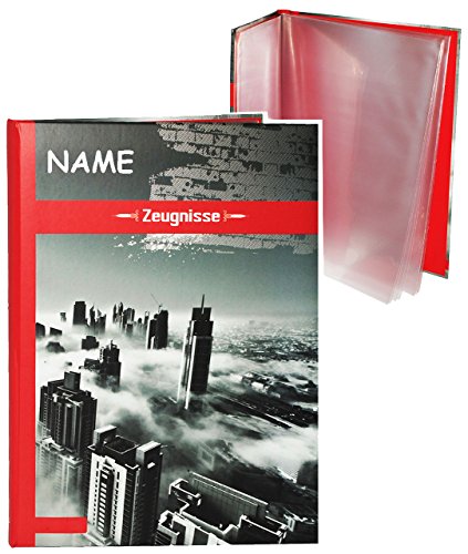 alles-meine.de GmbH Skyline & Wolkenkratzer - Zeugnismappe Gr. A 4 / Dokumentenmappe - incl. Name - Zeugnisse - GEBUNDEN mit festen Seiten - Softcover - Stadt New York - .. von alles-meine.de GmbH