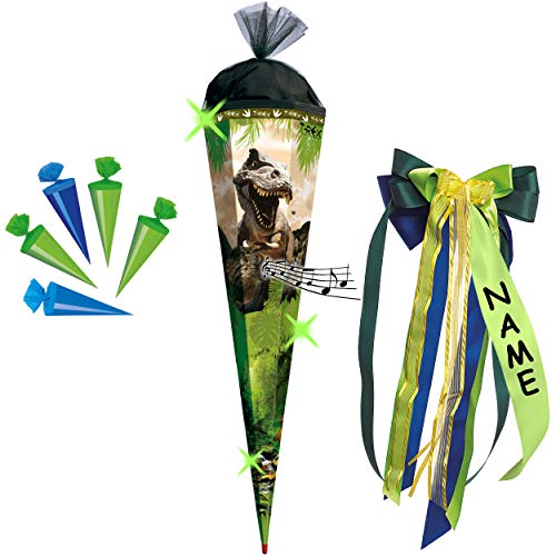 alles-meine.de GmbH Sound Modul - Effekt ! - Set - Schultüte - mit 3D Glitzer - Effekt ! + 5 kleine Zuckertüten - Tyrannsosaurus Rex - Dinosaurier - 22-100 cm - Größe wählbar -.. alles-meine.de GmbH Sound Modul - Effekt ! - Set - Schultüte - mit 3D Glitzer - Effekt ! + 5 kleine Zuckertüten - Tyrannsosaurus Rex - Dinosaurier - 22-100 cm - Größe wählbar -.. von alles-meine.de GmbH