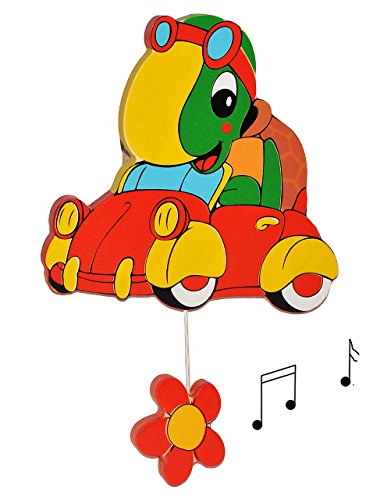 alles-meine.de GmbH Spieluhr aus massiven Holz - Schildkröte im Auto Wiegenlied - Guten Abend Gute Nacht - Kinderzimmer Melody - Tiere - Musikspieluhr für Kinder mit Spielwer.. von alles-meine.de GmbH