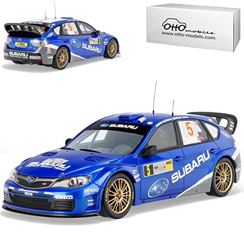 alles-meine.de GmbH Subaru Impreza WRX STI GR Blau Metallic Rally Deutschland 2008 Solberg 2007-2011 Nr 365 1/18 Otto Modell Auto mit individiuellem Wunschkennzeichen von alles-meine.de GmbH