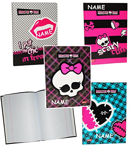 alles-meine.de GmbH Tagebuch/Notizbuch - kariert A5 - Monster High - incl. Namen - Kladde/Hardcover gebunden/Dickes Buch z.B. für Geheimnisse - Reisetagebuch/A 5 - Mä.. von alles-meine.de GmbH