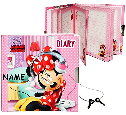 alles-meine.de GmbH Tagebuch mit Schloss - Minnie Mouse - incl. Name - Buch gebunden - mit Schlüssel - für Geheimnisse Reisetagebuch/Notizbuch liniert Hardcover - Mädchen K.. von alles-meine.de GmbH