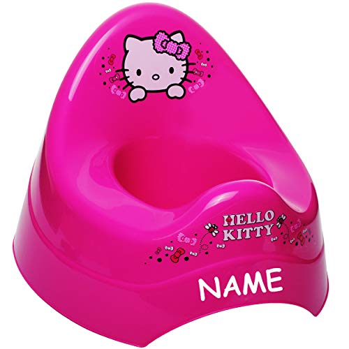 alles-meine.de GmbH Töpfchen/Nachttopf/Babytopf - pink - rosa Helllo Kitty - Katze inkl. Name - Bieco - mit großer Lehne + Spritzschutz - Babytöpfchen/Kindertopf/Lern.. von alles-meine.de GmbH