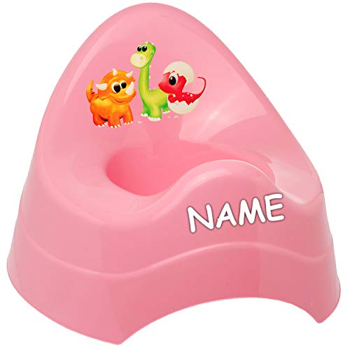 alles-meine.de GmbH Töpfchen/Nachttopf/Babytopf - rosa - pink Tiere - Dinosaurier - Dino inkl. Name - Bieco - mit großer Lehne + Spritzschutz - Babytöpfchen/Kindertopf .. von alles-meine.de GmbH