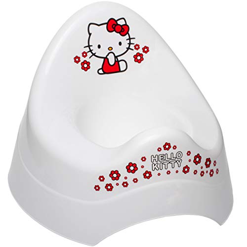 alles-meine.de GmbH Töpfchen/Nachttopf/Babytopf - weiß Hello Kitty - Katze Bieco - mit großer Lehne + Spritzschutz - Babytöpfchen/Kindertopf/Lerntöpfchen - Toilettent.. von alles-meine.de GmbH