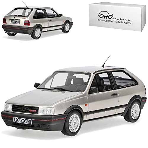 alles-meine.de GmbH Volkwagen Polo MKII Coupe G40 Diamant Silber Modell 1994 1981-1994 Nr 856 1/18 Otto Modell Auto mit individiuellem Wunschkennzeichen von alles-meine.de GmbH