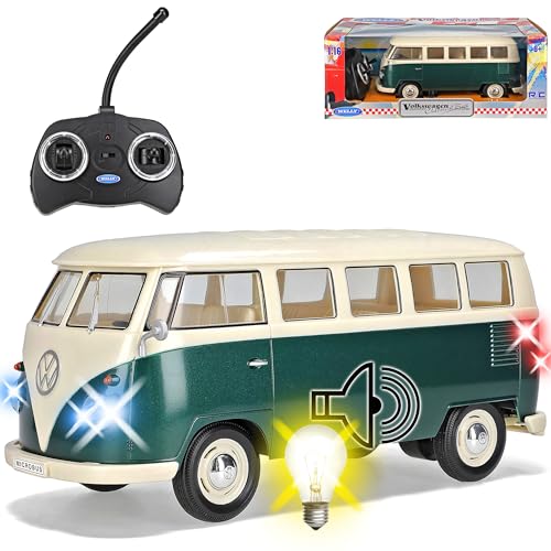 alles-meine.de GmbH Volkwagen T1 Bully Grün RC Funkauto 1/16 1/18 Welly Modell Auto mit individiuellem Wunschkennzeichen alles-meine.de GmbH Volkwagen T1 Bully Grün RC Funkauto 1/16 1/18 Welly Modell Auto mit individiuellem Wunschkennzeichen von alles-meine.de GmbH