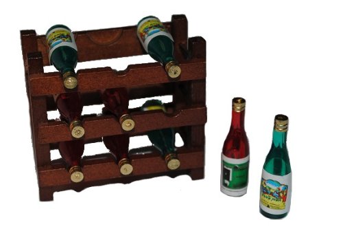 alles-meine.de GmbH Weinregal Flaschenregal mit 9 Flasche Flaschen Wein Getränk Limonade Saft Regal - Puppenstube Küche - Maßstab 1:12 alles-meine.de GmbH Weinregal Flaschenregal mit 9 Flasche Flaschen Wein Getränk Limonade Saft Regal - Puppenstube Küche - Maßstab 1:12 von alles-meine.de GmbH