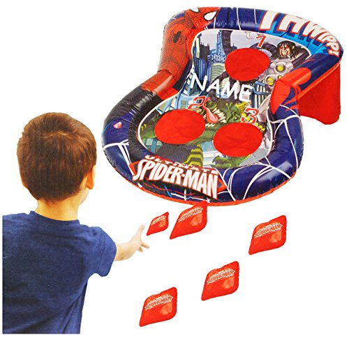 alles-meine.de GmbH Wurfspiel - Spiderman - incl. Namen - für Draussen & Drinnen - aufblasbar - Bean Bag Kugeln/Ballspiel - Bälle - für Kinder - Jungen - Spiderman - Partys.. von alles-meine.de GmbH