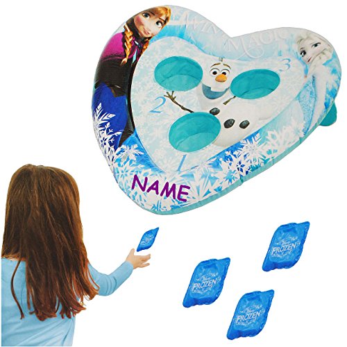 alles-meine.de GmbH Wurfspiel - die Eiskönigin - Frozen - incl. Namen - für Draussen & Drinnen - aufblasbar - Bean Bag Kugeln - Ballspiel - Bälle - für Kinder - Mädchen - völ.. von alles-meine.de GmbH