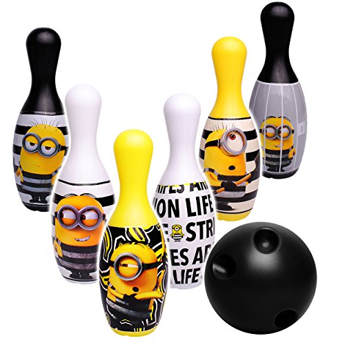 alles-meine.de GmbH XL - 7 TLG. Set - großes Kegelspiel/Bowlingspiel - Minion - ich einfach unverbesserlich - 19 cm Kegel - aus Kunststoff/Plastik - für Außen + Innen - b.. von alles-meine.de GmbH