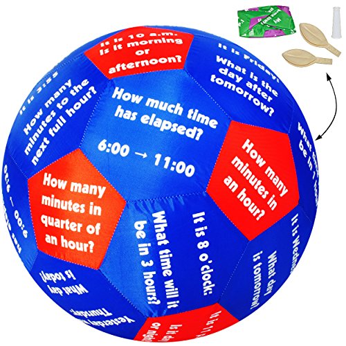 alles-meine.de GmbH XL - Lernspielball - Uhrzeit & Zeit/Uhr - Tage & Wochentage - Englisch ! - Ø 40 cm - Lernspiel Ball - Lernen & Üben & Kennenlernen - Lernball - Kinder /.. von alles-meine.de GmbH