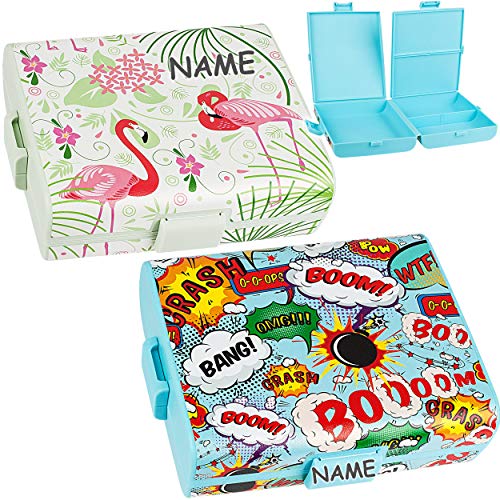 alles-meine.de GmbH XL - Lunchbox/Brotdose - Sprechblasen & Flamingos - inkl. Name - 3 getrennte Fächer/extra Einsatz - auslaufsicher - Brotbüchse Küche Essen - für Erwachsen.. alles-meine.de GmbH XL - Lunchbox/Brotdose - Sprechblasen & Flamingos - inkl. Name - 3 getrennte Fächer/extra Einsatz - auslaufsicher - Brotbüchse Küche Essen - für Erwachsen.. von alles-meine.de GmbH