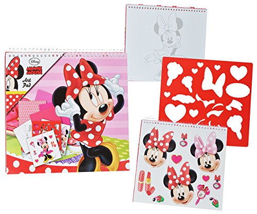 alles-meine.de GmbH XL Malbuch/Malblock - mit Schablonen + Sticker Aufkleber + Buntpapier - Minnie Mouse - Malvorlagen zum Ausmalen Malspaß - für Mädchen Kinder Maus/Malbüche.. von alles-meine.de GmbH