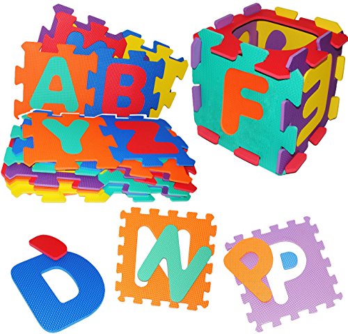 alles-meine.de GmbH XL Set: 3 qm - Puzzle Teppich aus Moosgummi - 26 Matten - Alphabet & Buchstaben ABC A-Z - aus Schaumstoff - zum puzzeln/Puzzleteppich Eva - Spieleteppic.. von alles-meine.de GmbH