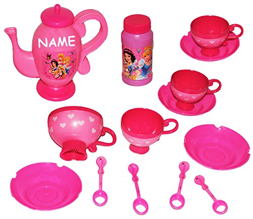 alles-meine.de GmbH XL Set: Seifenblasen - Princess - incl. Name - Teeservice + Seifenblasenstäbe + Nachfüllflasche - Seifenblasenspiel - Geschirr Kaffeeservice - Küche Zubeh.. von alles-meine.de GmbH