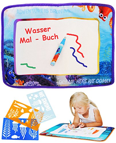 alles-meine.de GmbH XL Wasser - Malbuch/Malmatte - - Findet Nemo/Fisch Dory - Aquadoodle - viele Vorlagen & Schablonen - große Motive - auswaschbar - Maltafel/Wisch und.. von alles-meine.de GmbH