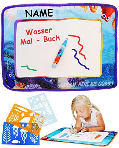 alles-meine.de GmbH XL Wasser - Malbuch/Malmatte - - Findet Nemo/Fisch Dory - incl. Name - Aquadoodle - viele Vorlagen & Schablonen - große Motive - auswaschbar - Maltafe.. von alles-meine.de GmbH