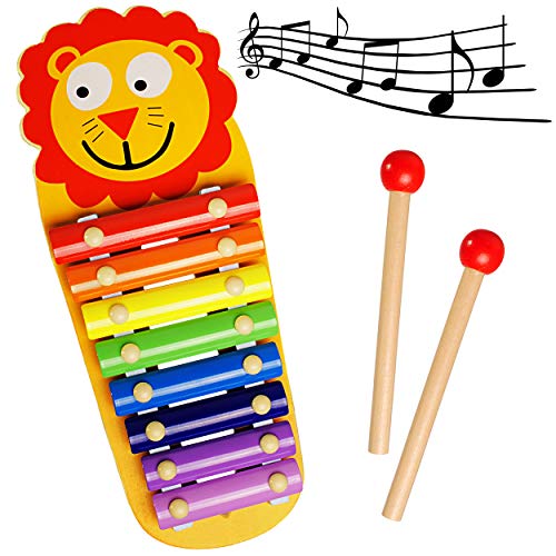 alles-meine.de GmbH Xylophon - Holz - lustiger Löwe - Kinderinstrument - Spielzeug Instrument - Tonleiter/Kinder Baby - Musikinstrument - Musik Klangspiel - großes Schlaginstru.. von alles-meine.de GmbH