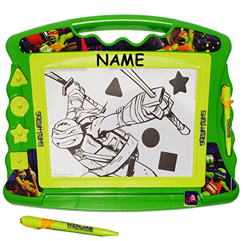 alles-meine.de GmbH Zaubertafel/magische Maltafel - Ninja Turtles - inkl. Name - incl. 4 Stempel - Reisemaltafel - Reisemalset - Kindermaltafel - Magnet Tafel - Kinder/wi.. von alles-meine.de GmbH