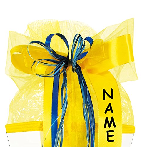 alles-meine.de GmbH große 3-D Schleife - incl. Name/Text - 24 cm breit u. 60 cm lang - gelb/blau - mit edlen Satin Bändern, Tüll & Bastband - für Geschenke und Schultüten - G.. alles-meine.de GmbH große 3-D Schleife - incl. Name/Text - 24 cm breit u. 60 cm lang - gelb/blau - mit edlen Satin Bändern, Tüll & Bastband - für Geschenke und Schultüten - G.. von alles-meine.de GmbH