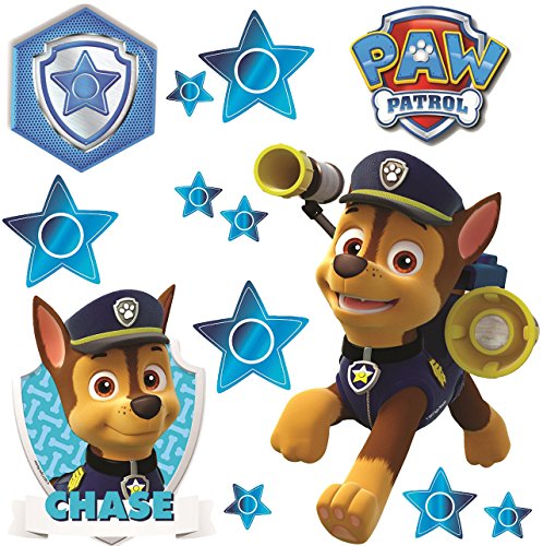 alles-meine.de GmbH große Wandsticker - P. Patrol - Polizei Hund Chase - selbstklebend + wiederverwendbar + wasserfest - Aufkleber für Kinderzimmer - Wandtattoo/Sticker K.. von alles-meine.de GmbH