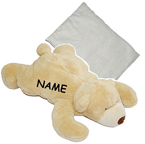 alles-meine.de GmbH großes Dinkelkissen/Plüschtier - Teddy - 36 cm - incl. Name - Wärme/Wärmekissen - Heizkissen mit Dinkel - Teddybär - groß Kuscheltier - Körnerkissen T.. von alles-meine.de GmbH