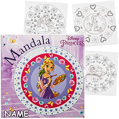 alles-meine.de GmbH großes Malbuch - Mandala - quadratisch - inkl. Name - Princess - Prinzessin - Mädchen - Dickes Kindermalbuch - 24 Seiten - für Stifte & Wassermalfarben - Bast.. von alles-meine.de GmbH