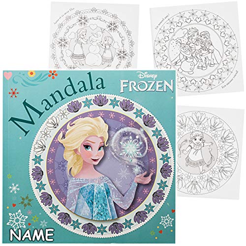 alles-meine.de GmbH großes Malbuch - Mandala - quadratisch - inkl. Name - die Eiskönigin - Frozen - Mädchen - Dickes Kindermalbuch - 24 Seiten - für Stifte & Wassermalfarben - Ba.. von alles-meine.de GmbH